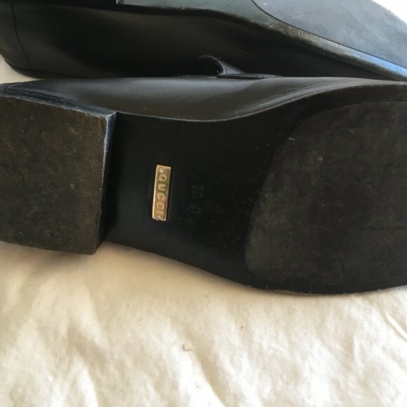 Gucci Split Toe Black Leather Men's Slip-on Loafer - Size 10 - Picture 5 of 9